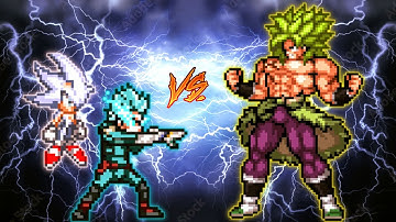 Sonic Chaos OP & Deku OP VS Broly DBS OP in Jump Force Mugen