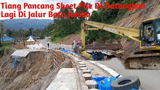 Batu Jomba Terbaru ll Sore Ini Tiang Pancang Sheet Pile Di Datangkan Lagi Di Jalur Batu Jomba