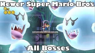 Newer Super Mario Bros wii all bosses