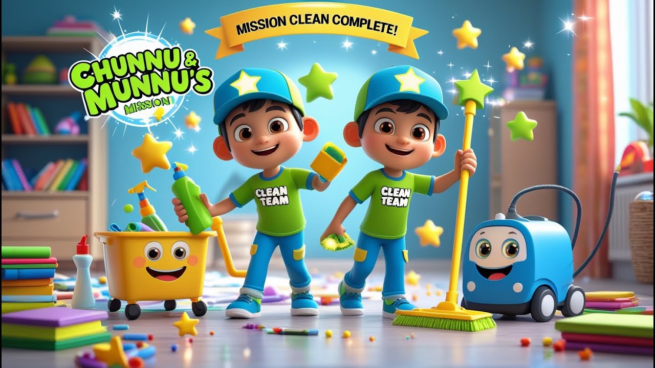Chunnu & Munnu’s Clean Team Mission | Fun Hygiene Song for Kids | Wash ...