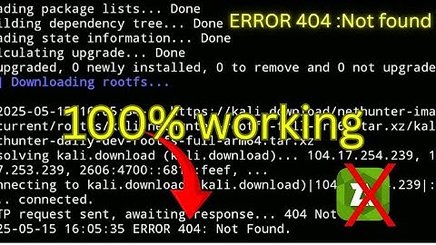 ERROR 404 Not found | Fix Nethunter (method 2/2)