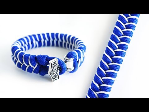 How To Make A Stitched Fishtail Paracord Bracelet | Mjolnir Thor's Hammer Fishtail Bracelet