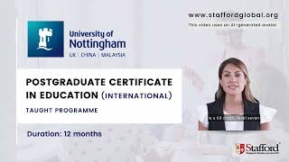 University of Nottingham - Postgraduate Certificate in Education | PGCE (International)
