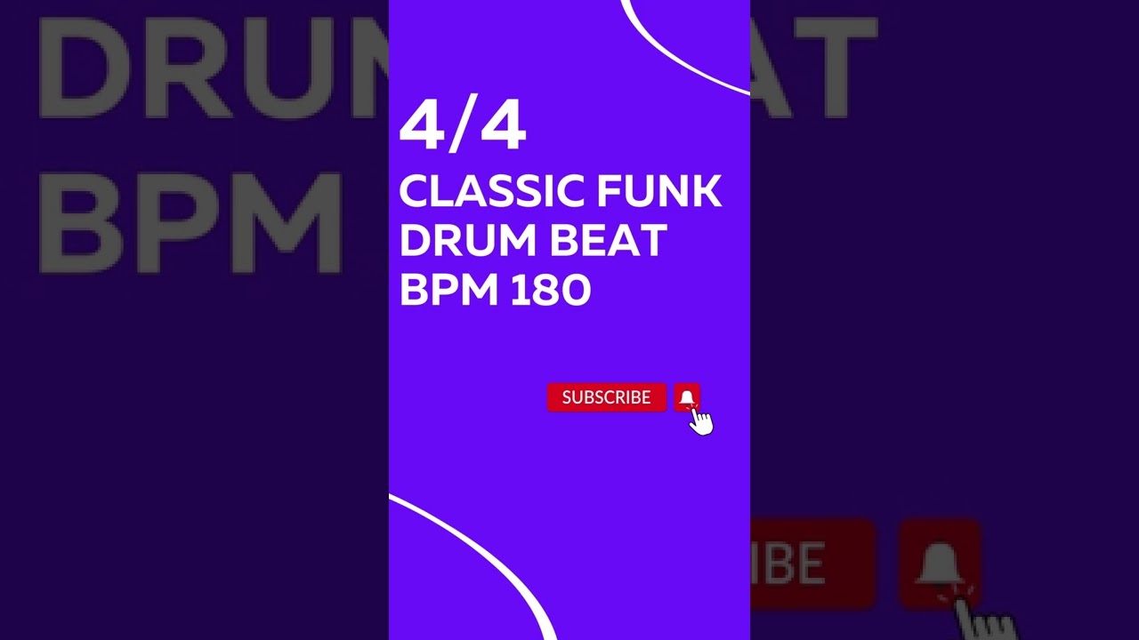 4/4 CLASSIC FUNK RHYTHM BPM 108 - DRUM BEAT - RHYTHM PATTERN