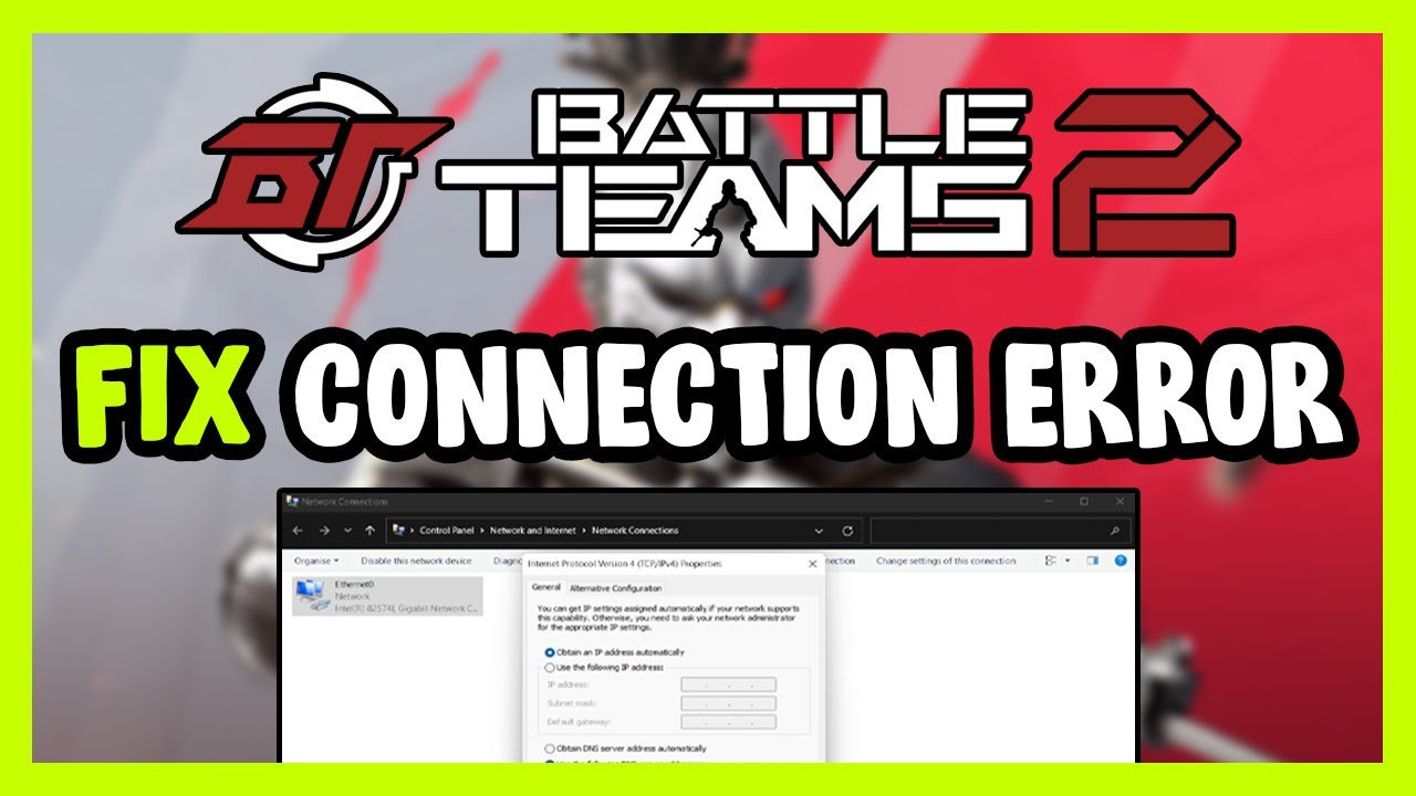 How to FIX Battle Teams 2 Connection / Server Error! - YouTube