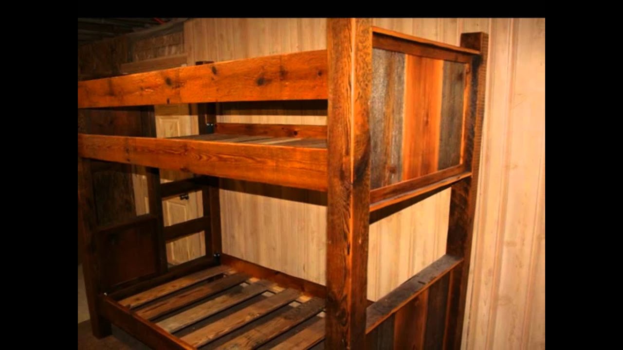 Rustic Bunk Beds - YouTube