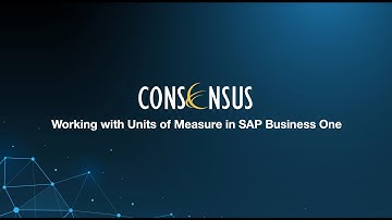 Working with Units of Measure in SAP Business One