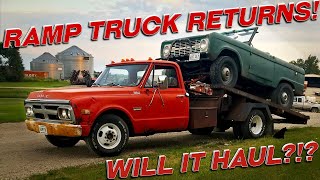 1972 GMC Ramp Truck Hauls it's first load in 30 Years! Huge Failure!