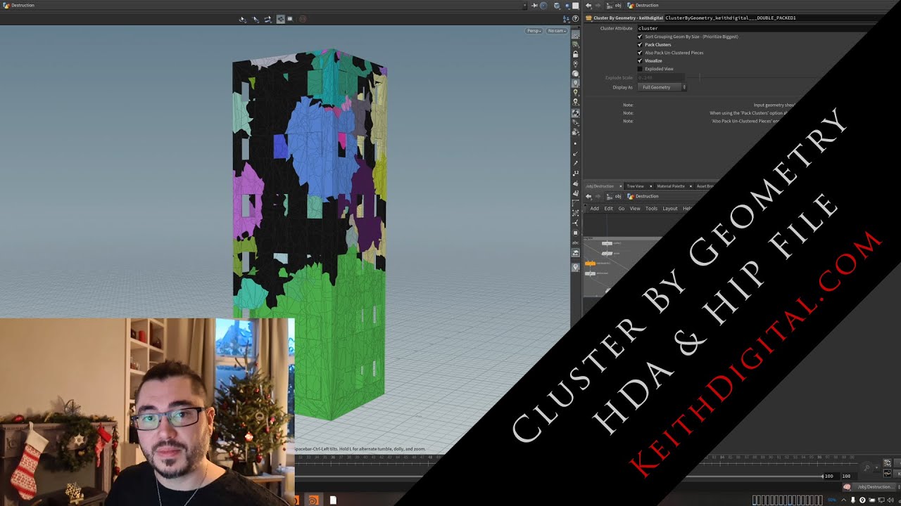 Cluster By Geometry - Houdini Destruction - Free HDA & Demo Scene - YouTube
