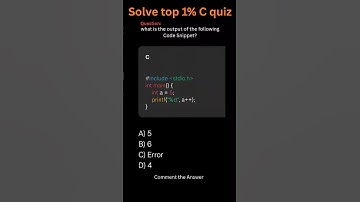 ⚡Test your C skills!! #cprogramming #codingquiz #cquiz #learnc #programmer