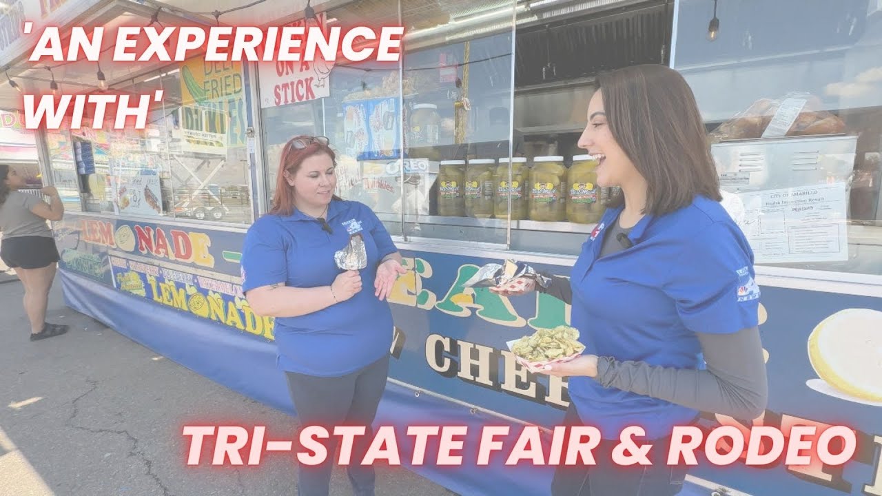 KAMR Local 4 News staff tries food at the Tri-State Fair & Rodeo
