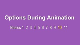 Basics 10 - Options During Animation