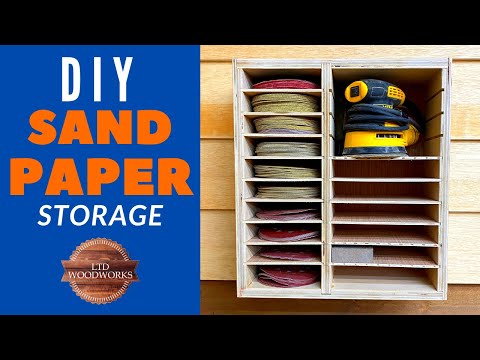 Orbital Sandpaper Storage Cabinet, DIY, Solutions