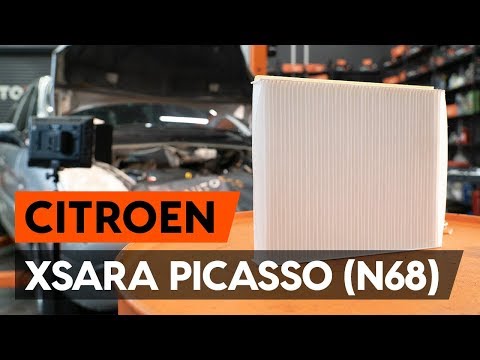 Kā nomainīt salona gaisa filtrs / salona filtrs CITROEN XSARA PICASSO (N68) [AUTODOC VIDEOPAMĀCĪBA]