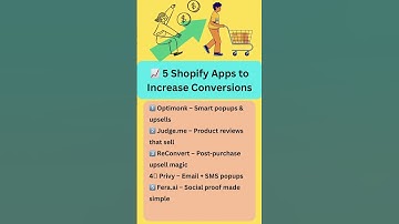 5 Shopify Apps That Will Boost Your Conversions!#shopify #commerce #onlinestore #shorts #conversion