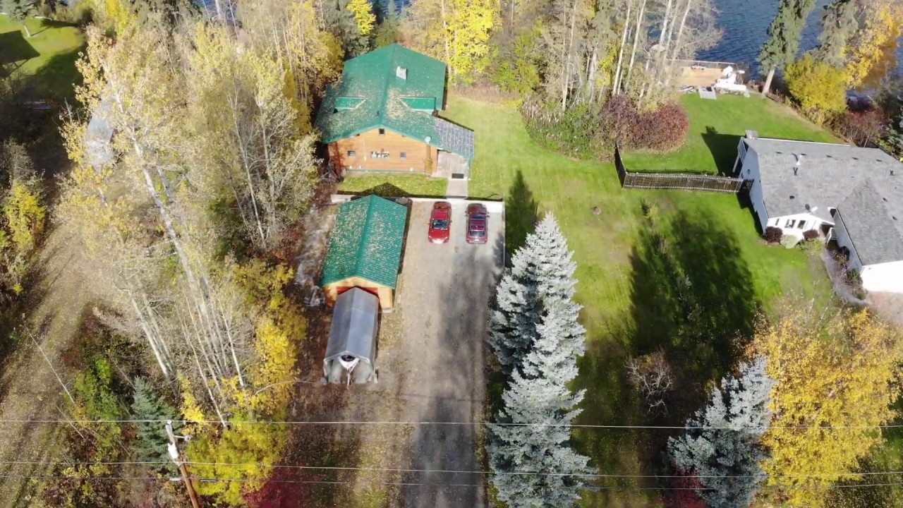 Ness Lake, BC. water front log home for sale YouTube