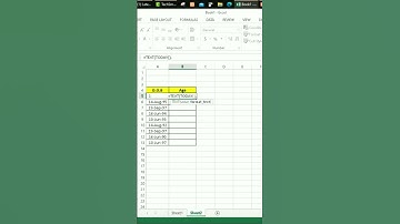 How to calculate age in excel #shorts #youtubeshorts
