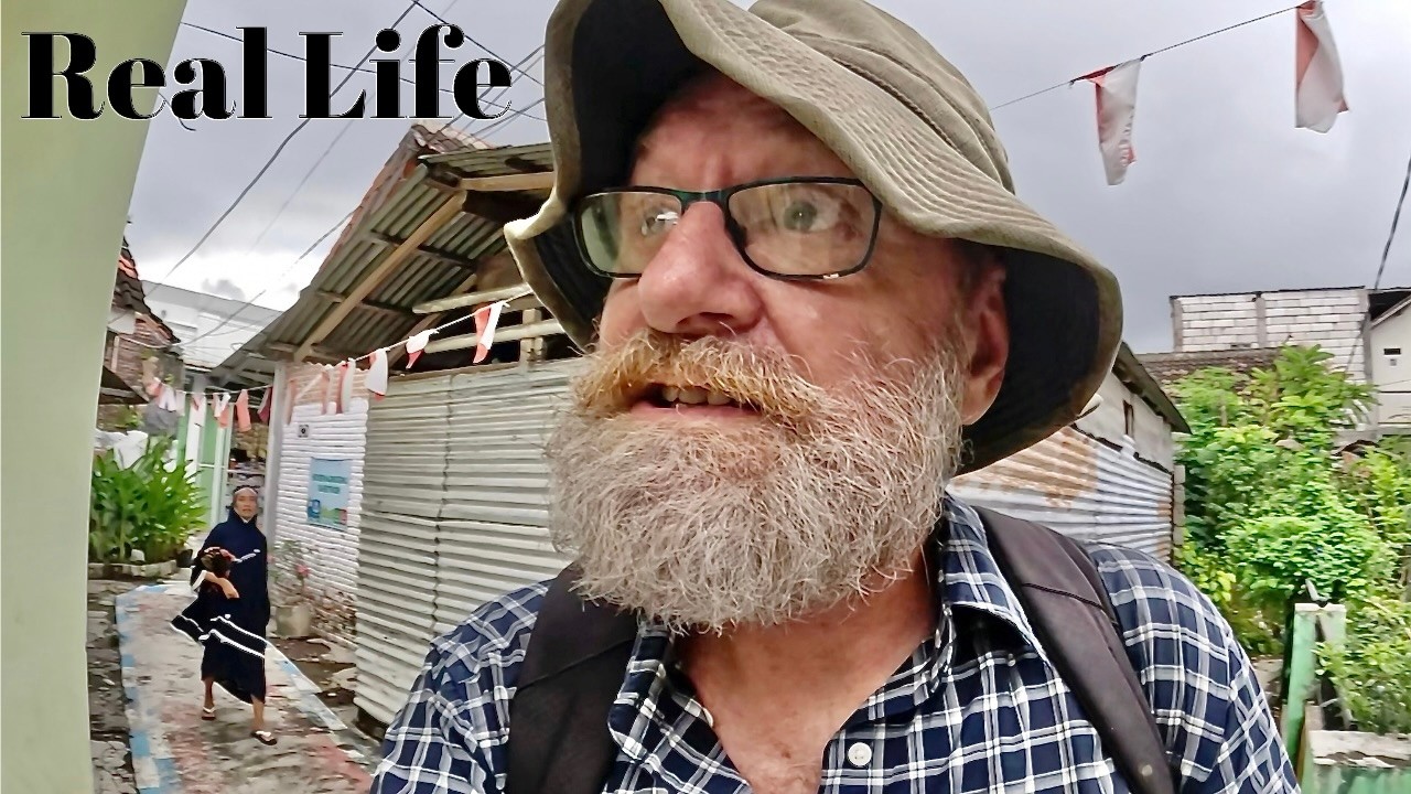 This is real life for people in the back lanes of Indonesia.