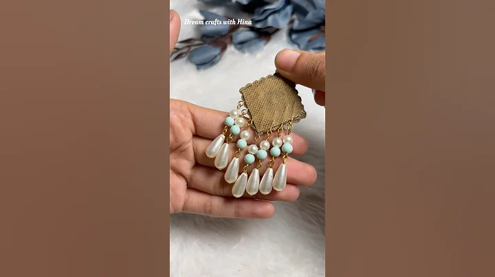 Diy long earrings 😱 #dreamcraftswithhina #earrings #craft #diy #handmade #shorts #diyjewellery