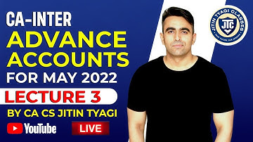 ESOP || Demo Lecture 3 CA Inter Advance Accounts for May 2022 || CA CS Jitin Tyagi||