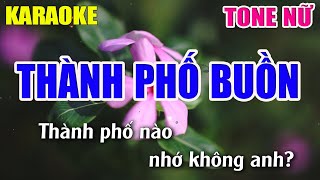 Thành Phố Buồn Karaoke Tone Nữ - Beat Karaoke Nhạc Sống 2022 - Lâm Organ