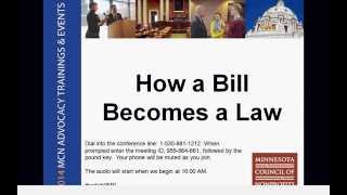 How A Bill Becomes Law - Nonprofit Advocacy Webinar [4-3-2014]