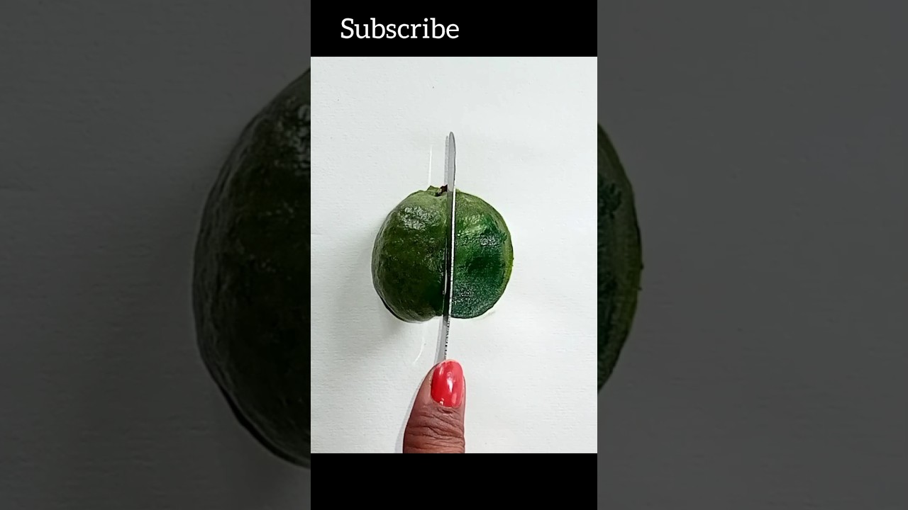 Half real guava half painting 