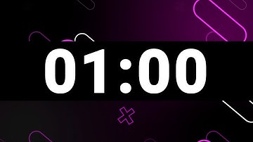 1 Minute Timer with Relaxing Upbeat Music and Alarm, Countdown Clock for Stress Relief