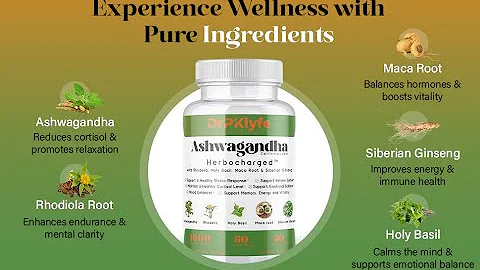 “Ashwagandha Adaptogen Complex:Rhodiola, Holy Basil, Ginseng & Maca Benefits”