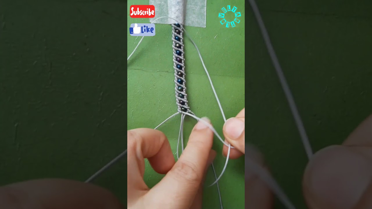 Cute&beautiful 💌making macrame Bracelet with beads💌lovelyart 🩷 