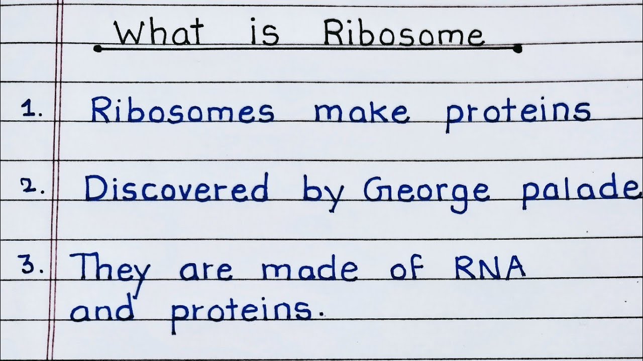 What is Ribosome | Handwritten Notes | Beautiful Handwriting | Cell | UpLearn