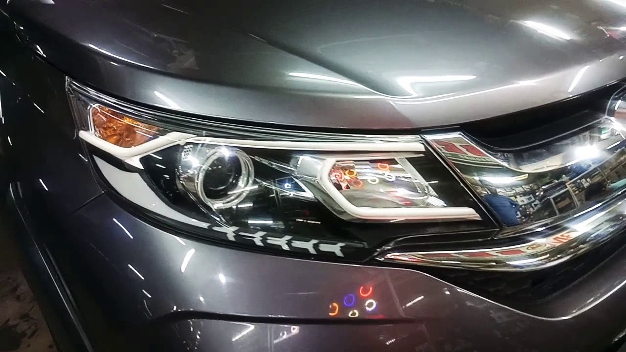 LED DRL honDa BRV - YouTube