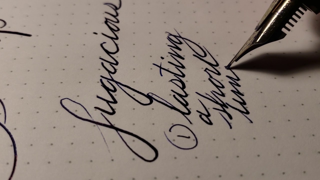 Pilot Justus 95 fountain pen - writing