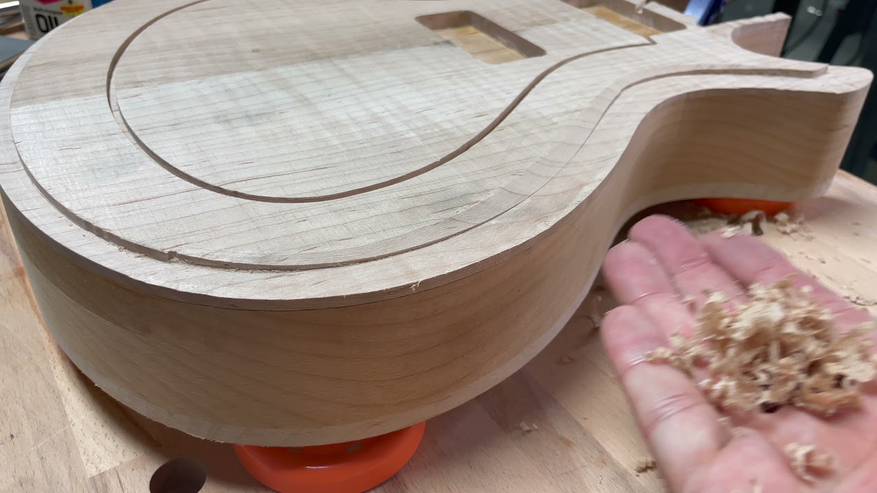 Carving a Guitar Top with a Scraper