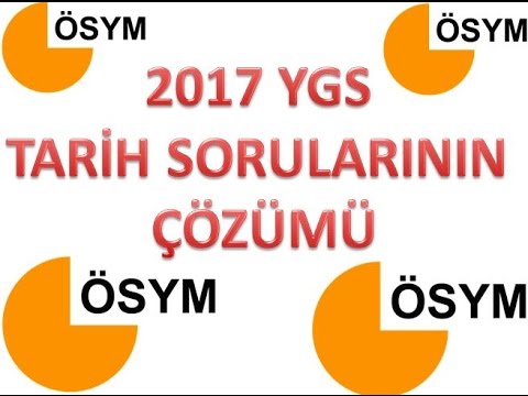 2017 YGS TARİH SORULARININ ÇÖZÜMÜ