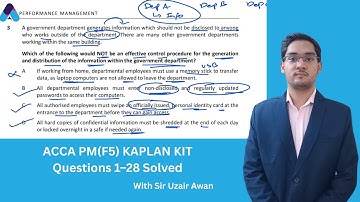 ACCA F5 PM | Kaplan Kit Questions 1–28 Solved | Step-by-Step Exam Practice | The Awan Academy