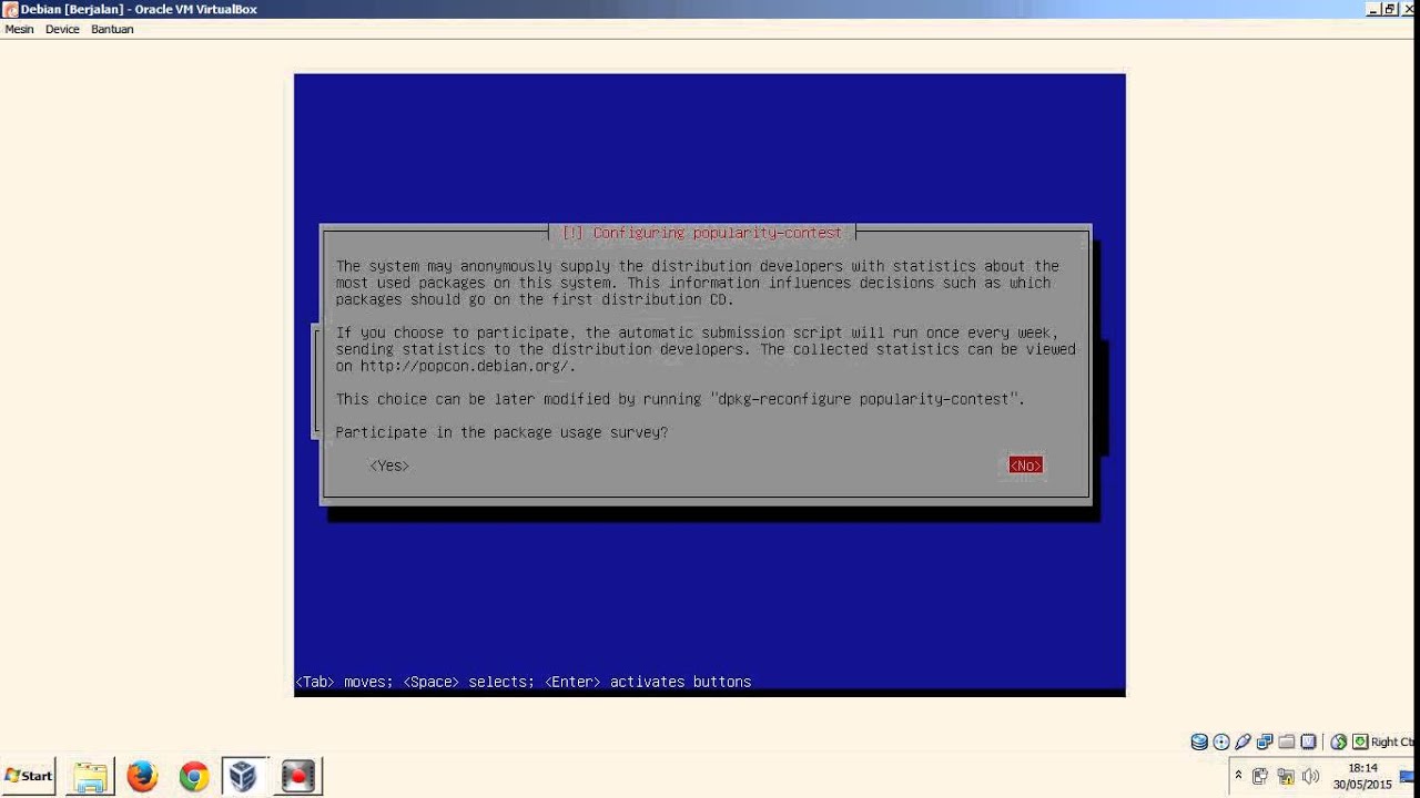Cara instal Debian +  cara PING