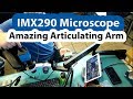 Amazing Eakins IMX290 microscope setup and Amscope articulating arm stand