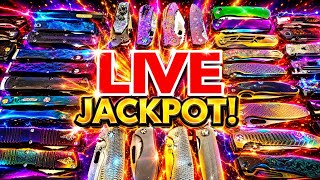 MYSTERY KNIFE GIVEAWAY LIVE! JACKPOT! 20 NEW POUCHES + Knives & Knonsense!