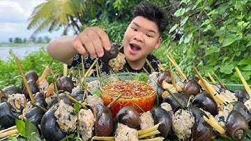 Ốc Bươu Nhồi Thịt Chấm Nước Mắm Sả Ớt Chua Ngọt Siêu Ngon Siêu Hấp Dẫn | Dương Doubar