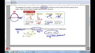 1.3 Video Notes Measuring Angles
