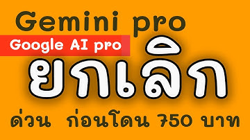 สิ่งต้องทำทันทีหลังสม้คร Gemini Pro ฟรี 1 ปี (ไม่งั้นโดนเก็บเงิน 750 บาท!)