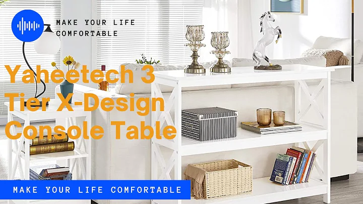 Yaheetech 3-Tier Console Table (X-Shaped Frame) #consoletable