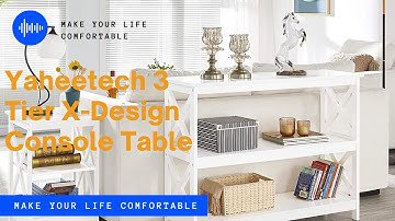 Yaheetech 3-Tier Console Table (X-Shaped Frame) #consoletable