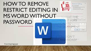 How to edit a Microsoft Word document which has restrict editing enabled/locked?