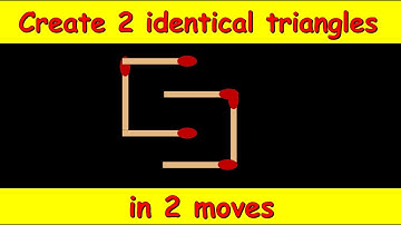 Move 2 Sticks to Create Two Identical Triangles | Matchstick Puzzles | Puzzled