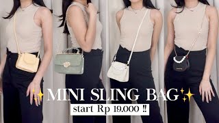 Shopee Haul Mini Sling Bag KOREA mulai 19.000 AJA!! MURAH TAPI KEREN SEMUA✨