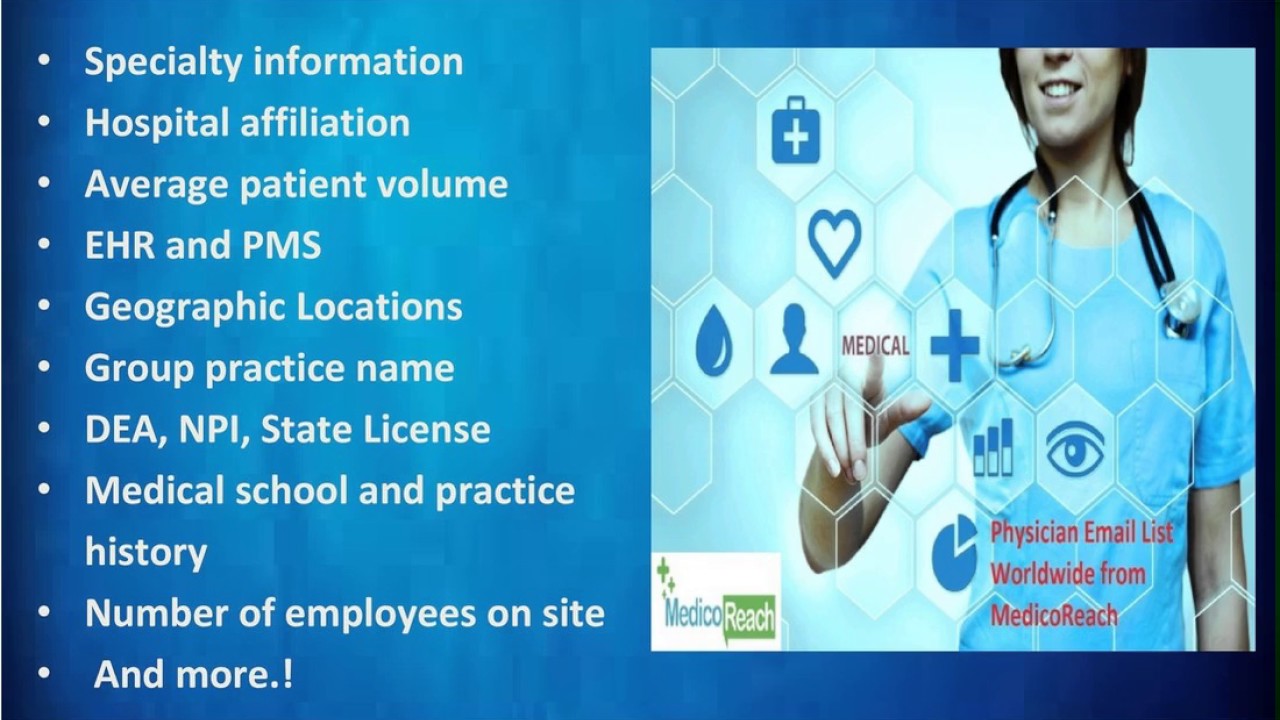 Buy Physician Email List, Doctor Email List at MedicoReach