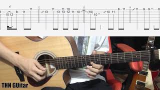Pone yape - မမြင့် Guitar solo with tab note (Cover)