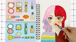 [🌸Paper DIY🌸] Wednesday and Enid Make Up #3💄💋 Paper cosmetics | 메이크업 포 에니드 tutorial